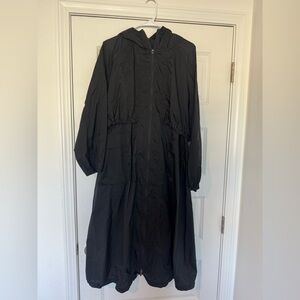 Athleta Black Trench Coat size small NWOT
